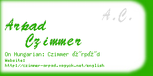 arpad czimmer business card